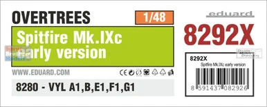 EDU08292X 1:48 Eduard Spitfire Mk.IXc Early Version OVERTREES