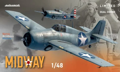 EDU11166 1:48 Eduard 'Midway' F4F-3 and F4F-4 Wildcat [Limited Edition Dual Combo]