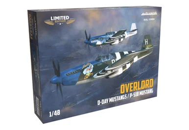 1/48 Eduard P-51B Overlord D-Day Mustangs Combo Plastic Model Kit