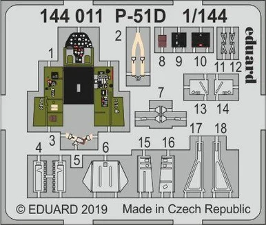1/144 Eduard P-51D for EDU & PAZ (Pre-Painted)