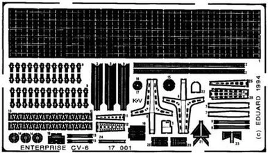 1/700 Eduard USS CV-6 Enterprise Photo Etch Set