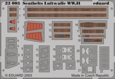 1/24 Eduard Seatbelts Luftwaffe WWII (Pre-Painted)