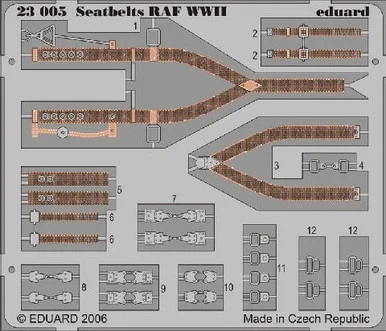 1/24 Eduard Seatbelts RAF WWII (Pre-Painted)