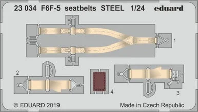 1/24 Eduard Seatbelts F6F-5 Hellcat Steel for AIR