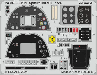 1/24 Eduard Spitfire Mk.VIII Photo etched set for AIRFIX