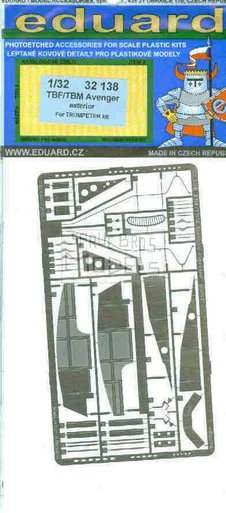 EDU32138 1:32 Eduard PE - TBF TBM Avenger Exterior Detail Set #32138