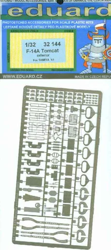 EDU32144 1:32 Eduard PE - F-14A Tomcat Exterior Detail Set (TAM kit) #32144