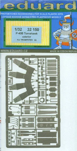 EDU32150 1:32 Eduard PE - P-40B Warhawk Exterior Set (TTP kit) #32150