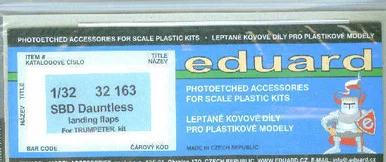 EDU32163 1:32 Eduard PE - SBD Dauntless Landing Flaps Set (TRP kit) #32163