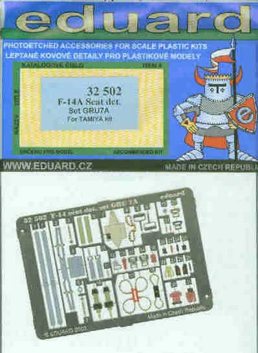 EDU32502 1:32 Eduard Color PE - F-14A Tomcat GRU7A Ejection Seat Detail Set (TAM kit) #32502