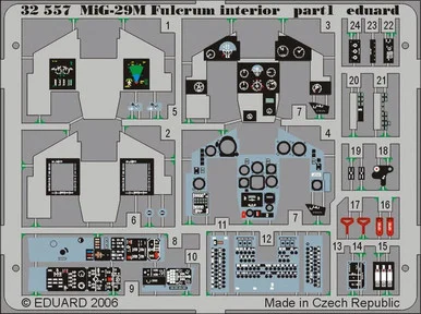 1/32 Eduard Mig29M Fulcrum Interior for TRP (Pre-Painted)