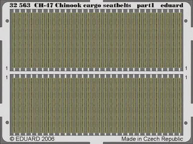 1/35 Eduard Seatbelts CH47A Chinook Cargo for TRP (Pre-Painted)