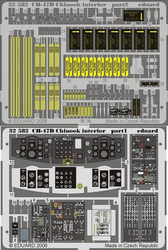 1/35 Eduard CH47D Chinook Interior for TRP (Pre-Painted)