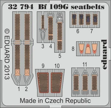 1/32 Eduard Seatbelts Bf109G for RMG (Pre-Painted)
