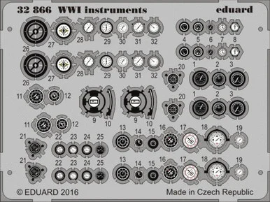 1/32 Eduard WWI Instruments (Pre-Painted)