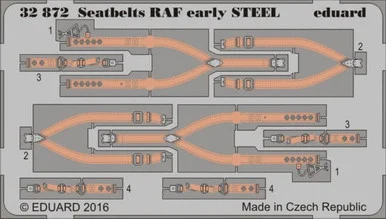 1/32 Eduard Seatbelts RAF Early Steel (Pre-Painted)