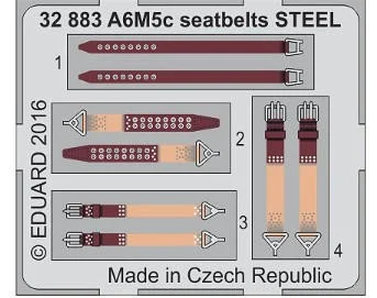 1/32 Eduard Seatbelts A-6M5c Steel for HSG (Pre-Painted)