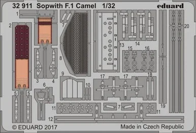 1/32 Eduard Sopwith F1 Camel for Wingnut Wings (Pre-Painted)