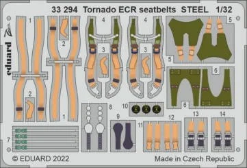 1/32 Eduard Tornado ECR Seatbelts Steel for ITL (Pre-Painted)