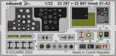 1/32 Eduard Hawk 81A2 Instrument Panel for LNR (Pre-Painted)