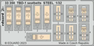 1/32 Eduard TBD-1 seatbelts STEEL