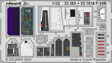 1/32 Eduard F-35B 33363 Photo etched set