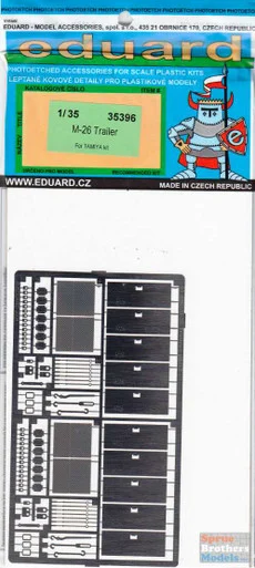 EDU35396 1:35 Eduard PE M26 Trailer Detail Set (TAM kit)