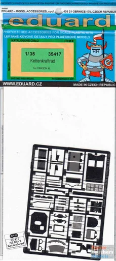 EDU35417 1:35 Eduard PE Kettenkraftfrad Detail Set (DRA kit)