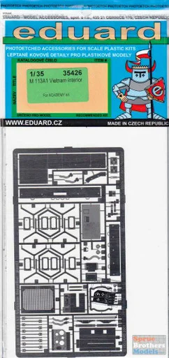 EDU35426 1:35 Eduard PE M113A1 Vietnam Interiot Detail Set (ACA kit)