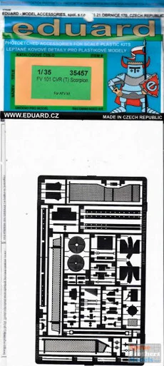 EDU35457 1:35 Eduard PE FV101 CVR(T) Scorpion Detail Set (AFV kit)