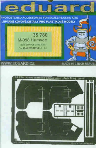 EDU35780 1:35 Eduard PE- M-998 Humvee Add-On Armor Plate Iraq Set #35780 (D)