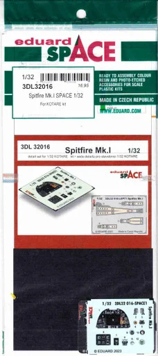 EDU3DL32016 1:32 Eduard SPACE - Spitfire Mk.I (KOT kit)