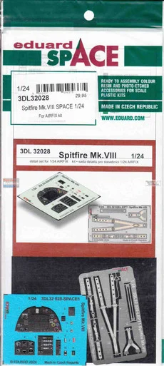 EDU3DL32028 1:24 Eduard SPACE - Spitfire Mk.VIII (AFX kit)