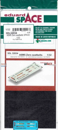 EDU3DL32034 1:32 Eduard SPACE - A6M5 Zero Seatbelts (TAM kit)