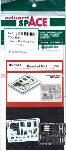 EDU3DL48094 1:48 Eduard SPACE - Beaufort Mk.I (ICM kit)