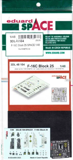 EDU3DL48104 1:48 Eduard SPACE - F-16C Falcon Block 25 (KIN kit)