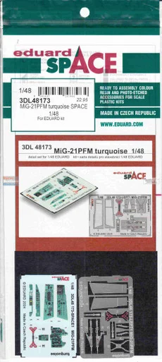 EDU3DL48173 1:48 Eduard SPACE - MiG-21PFM Fishbed Turquoise (EDU kit)