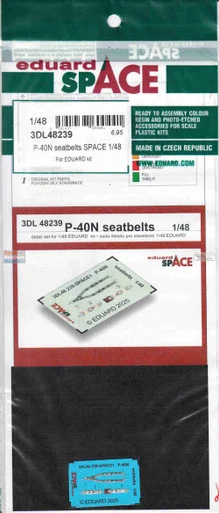 EDU3DL48239 1:48 Eduard SPACE - P-40N Warhawk Seatbelts (EDU kit)