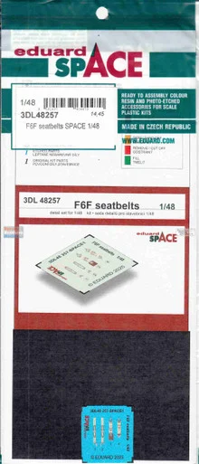 EDU3DL48257 1:48 Eduard SPACE - F6F Hellcat Seatbelts