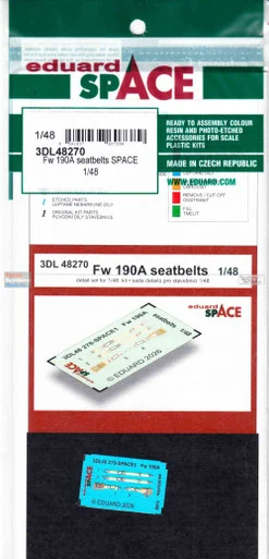 EDU3DL48270 1:48 Eduard SPACE - Fw190A Seatbelts