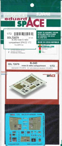EDU3DL72079 1:72 Eduard SPACE - B-24D Liberator Nose & Radio Compartment (AFX kit)