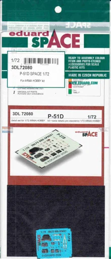 EDU3DL72080 1:72 Eduard SPACE - P-51D Mustang (ARM kit)