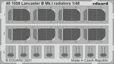 1/48 Eduard Lancaster B Mk I Radiators for HKM