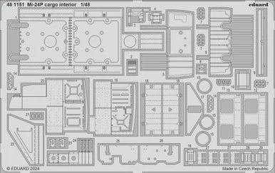 1/48 Eduard Mi-24P cargo interior Photo Etch set for TRUMPETER