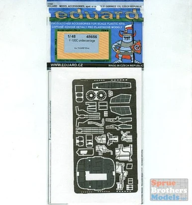 EDU48656 1:48 Eduard PE - F-100C Super Sabre Undercarriage Detail Set (TRP kit) #48656