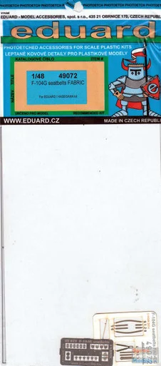 EDU49072 1:48 Eduard Color Seatbelts - F-104G Starfighter (Fabric) [EDU/HAS kit]