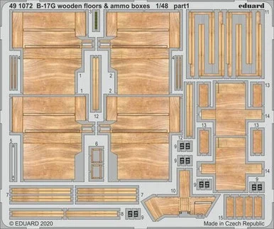 1/48 Eduard B-17G Wooden Floors & Ammo Boxes for HKM (Pre-Painted)