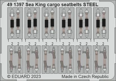 1/48 Eduard Sea King HU.5 cargo seatbelts STEEL