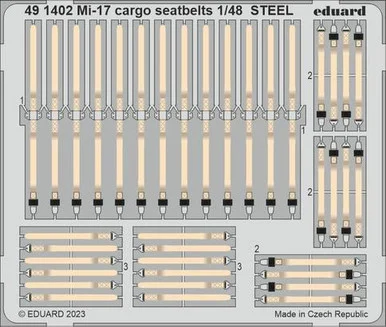 1/48 Eduard Mi-17 cargo seatbelts STEEL Photo Etch