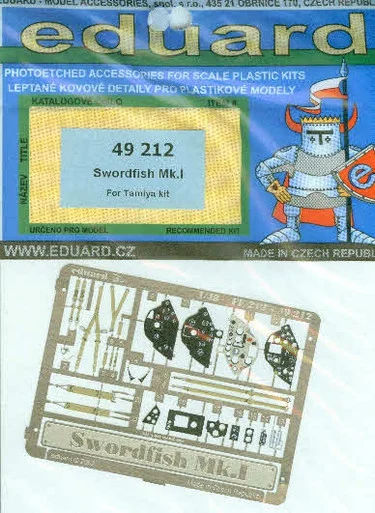 EDU49212 1:48 Eduard Color PE - Swordfish Mk I Detail Set (TAM kit) #49212